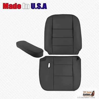 Ford Crown Victoria 2005 2006 2007 conductor parte inferior superior reposabrazos cubierta de cuero negro Foto 1 de 4