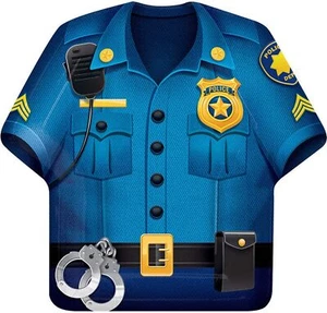 Police Party Cop Officer Hero Kids Birthday Party 9" Shaped Dinner Plates - Picture 1 of 1