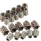 M4 M6 Threaded Insert Nuts Spiked Fixings Furniture Screw On Zinc-plated Steel
