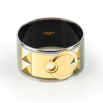 Auth. HERMES Bracelet Colliers De Chiens - ESP - Or Grey - 70-36mm NEW RARE - Image 1 of 2