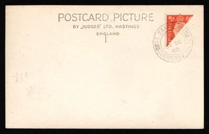 1940 Guernsey Deutsche Besetzung Postkarte Richter LTD Hastings frankiert mit Bisekt - Bild 1 von 2