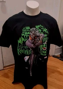 Joker T-Shirt Uomo Girocollo Haha Mad Chaoes Joker Grafica Maglietta Nera Nuova - Foto 1 di 6
