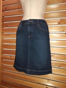 FALDA J JILL Azul Jean Denim Sobre la Rodilla Talla 4 Todos los Días Western Bolsillos Elásticos - Imagen 1 de 7