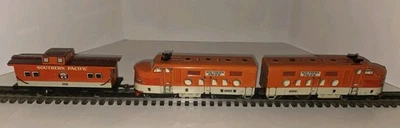 Marx Southern Pacific 6000 A-A Power & Dummy Tin Diesel Set w/ 1235 Caboose - Image 1 of 4