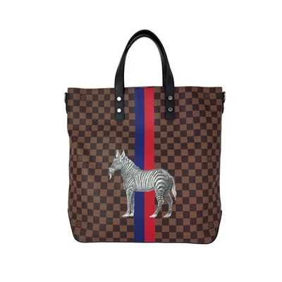 Louis Vuitton Savane Damier Ebene Zebra Atlas Tote Women Brown One Size - Image 1 of 4