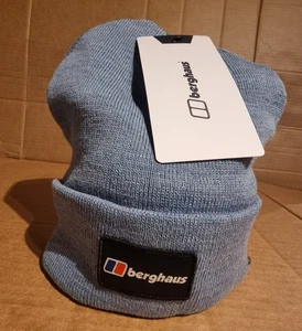 Berghaus Logo Blue Beanie Recognition - Onesize Unisex Warm Winter Cuffed Hat - Picture 1 of 6