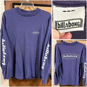 Camiseta de surf Billabong años 90 manga hechizos vintage L 22x28 fade grunge skate - Imagen 1 de 9