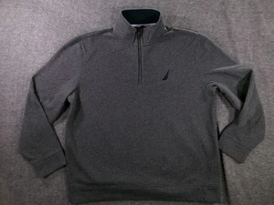 Nautica Sweater Pullover Mens XL Quarter Zip Mock Neck Sail 2010s Casual - Picture 1 of 11
