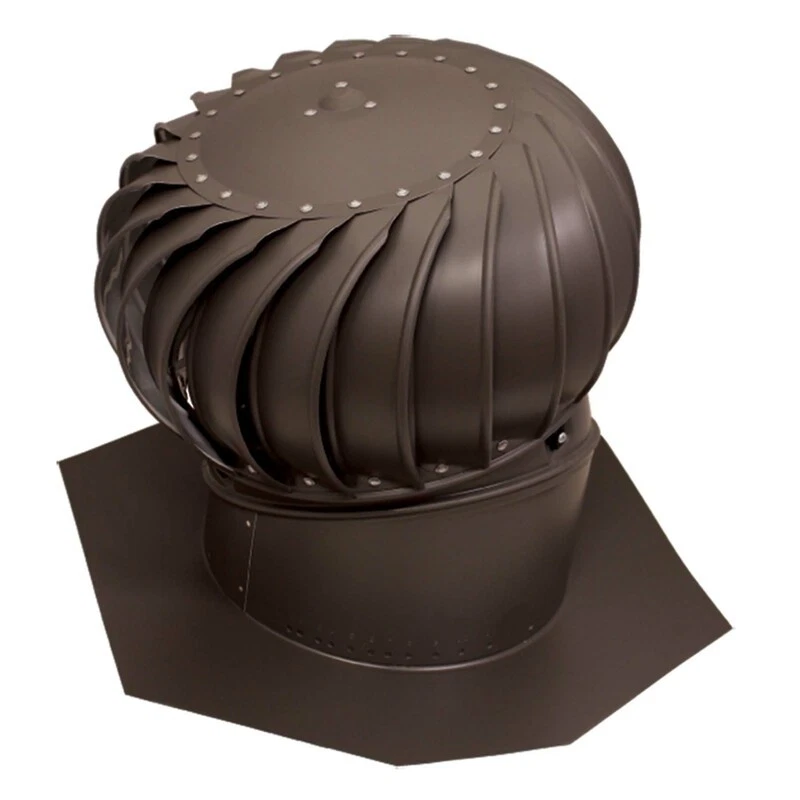 Air Vent TIBS0800 алюминиевая коричневая ветровая турбина Air Hawk и основание 12 дюймов - Изображение 1 из 1