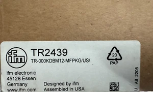 NEW IFM EFECTOR TR2439 TR-000KDBM12-MFPKG/US/ - Picture 1 of 2