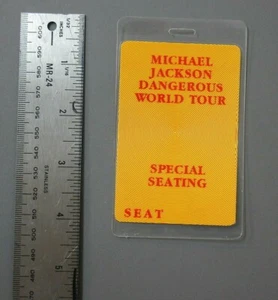 Michael Jackson backstage pass Otto Laminated Dangerous World Tour Special Seati - Picture 1 of 1