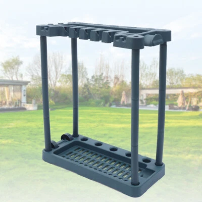 Estante de herramientas de garaje escoba soporte para fregona jardín césped utilitario soporte de almacenamiento organizador Foto 1 de 4