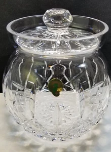 Waterford Crystal Lismore Round Biscuit Barrel Cookie Jar Brand Boxed w/ #129582 - Picture 1 of 3