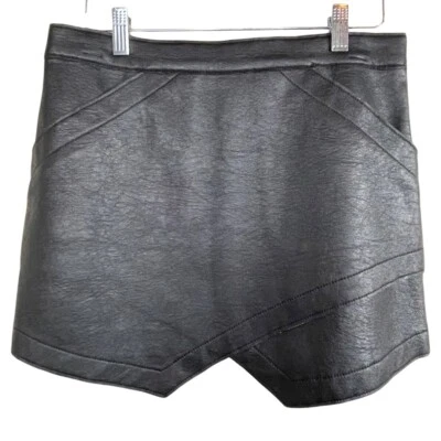 Mini falda de cuero negra sintética BCBGmaxazria Owen CLP3E877 talla S Foto 1 de 4