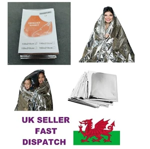 Coperta Foglio Emergenza GRANDE Misura 2,1m x 1,3m Pronto Soccorso Campeggio Soccorso Sensoriale - Foto 1 di 7