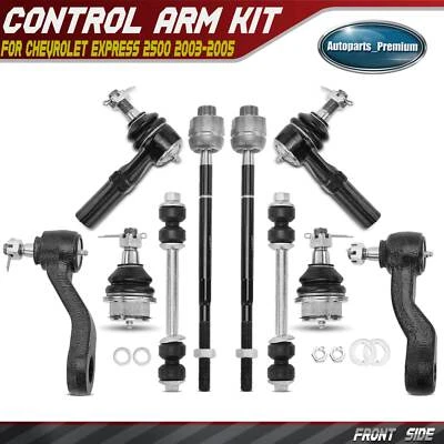 10x Barra estabilizadora de brazo Pitman rueda loca delantera extremo de barra de amarre para Chevrolet Express 2500 03-05 Foto 1 de 4