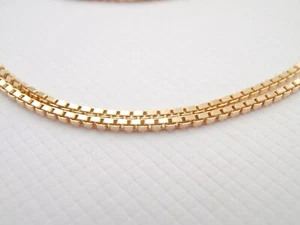 18K SOLID Gold Venetian Chain 50cm (20") long and 1.2mm wide • Made in Italy! - Picture 1 of 14