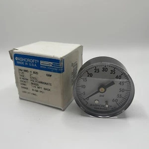 ASHCROFT 2" 30inHg VAC-0-30 PSI 1/4" PRESSURE GAUGE 20W1005-H-02B - Picture 1 of 6