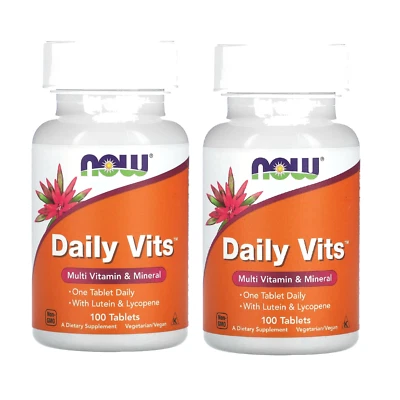 NOW Foods (2 PACKS), Vits diarios, multivitaminas y minerales, 100 comprimidos Foto 1 de 4