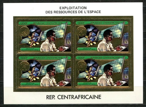 Center Africa 1982 Resources Space Gold Foil Gold Michel 868 A 60 Euros Cover