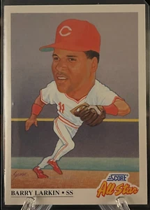 Barry Larkin, 1991 Score #666, Cincinnati Reds - Picture 1 of 2