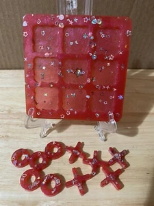 Handmade Resin Small TIC TAC TOE Game Board ! - Picture 1 of 10