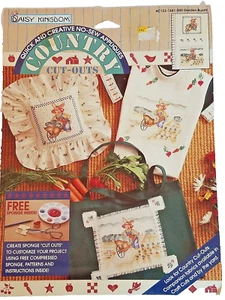 GARDEN BUNNY C-123-1681-000 Daisy Kingdom No-Sew Fabric Applique NOS - Picture 1 of 5