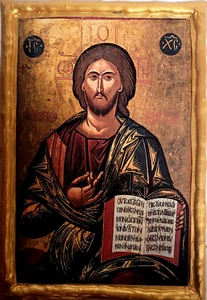 Jesus Christ Pantocrator Byzantine Ecclesiastical Greek Eastern Orthodox Icon - Picture 1 of 7