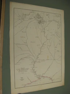 100% ORIGINAL LARGE PEKING TO GULF OF PE CHILLI MAP BY WELLER C1863 VGC - Picture 1 of 1