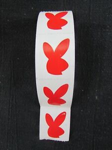 LOT OF 100 RED BUNNY TANNING BODY STICKERS - NEW/MINT