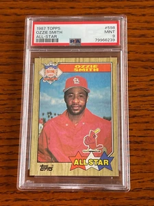 1987 Topps All Star Ozzie Smith #598 PSA 9 MINT HOF - Picture 1 of 2
