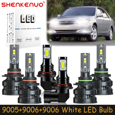 For Toyota Camry 2002 2003 2004 2005 2006 LED Headlight Hi/Lo Fog Light Bulbs Z8 - Image 1 of 4