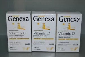 (3) Genexa Infants Vitamin D Liquid Drops, Infant To 12 M, 0.2 fl oz, Exp. 09/25 - Picture 1 of 2