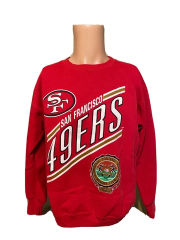 Vintage 90’s San Francisco 49ers Home Team Red Sweatshirt Size Large Men’s Cover