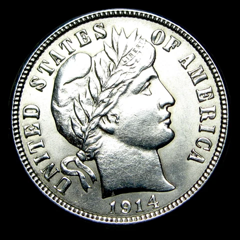 1914 Barber Dime Silver ---- Gem BU+ Stunning Coin ----  #VV479 Cover