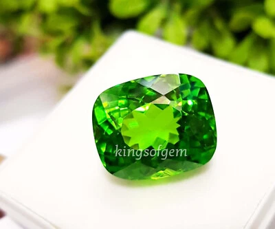33.50 Ct Beautiful Green Peridot Cushion Top Quality Green Color Loose Gemstone - Image 1 of 4