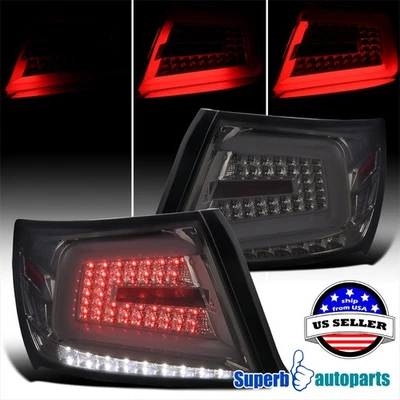 Fits 2008-2014 Subaru Impreza WRX Smoke Sequential LED Tail Lights Brake Lamp - Image 1 of 4