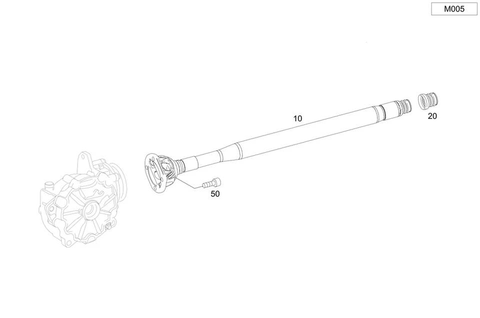 Eje de hélice original Mercedes-Benz 253-410-32-01 Foto 1 de 1