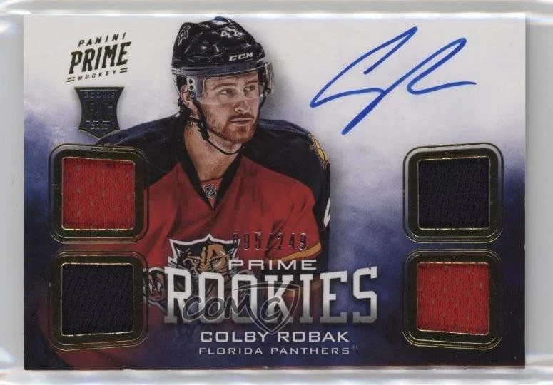 2012-13 Panini Prime Prime Rookies /249 Colby Robak #124 Rookie Auto RC - Image 1 of 2
