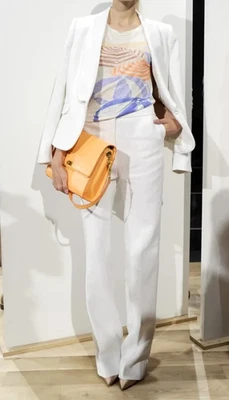 J CREW 100% Linen Blazer & Pant Suit in White New with Defects Size 6/8 - Image 1 of 4