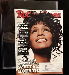 Rolling Stone Magazine Mar 15, 2012 WHITNEY HOUSTON Cover In Plastic Case - Imagen 1 de 4