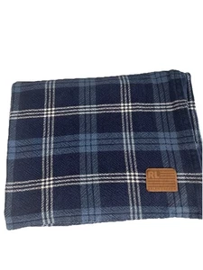 Ralph Lauren Americana Plaid Throw Blanket 60x90 Blue Cotton - Picture 1 of 6