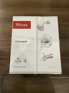 Kit de molduras para bañera y ducha Pfister Courant, válvula y cartucho incluidos, blanco - Imagen 1 de 3