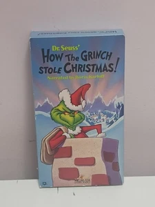 Vtg 1994 Dr. Seuss How The Grinch Stole Christmas VHS Tape Boris Karloff Cartoon - Picture 1 of 3