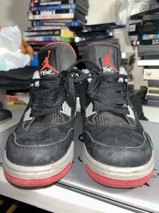 Air Jordan 4 IV Retro Bred 2019 (308497-060) Pre-owned US MEN Size 8.5 (no box) - Picture 1 of 7