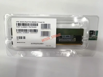 P64706-B21 P53626-0AE HPE 32GB 2Rx8 DDR5 PC5-5600 EC8 RDIMM DL380 Gen11 Memory - Image 1 of 4
