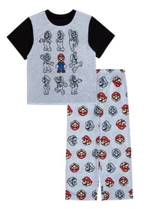 Super Mario Poses Boy's Character Short-Sleeved Pajama Set, Size 4, NWT $36 - Picture 1 of 6