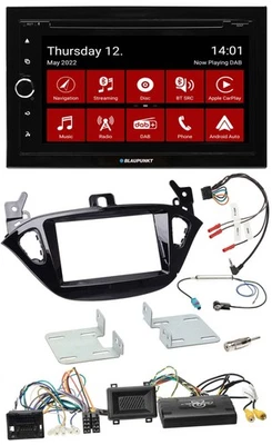 Blaupunkt Lenkrad DVD Bluetooth DAB 2DIN USB Autoradio für Opel Adam Corsa E ab - Bild 1 von 4