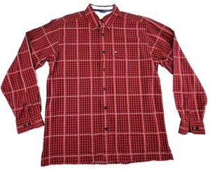 Tommy Jeans Herren Hemd mit Knopfleiste rot kariert langarm Größe M - Bild 1 von 13