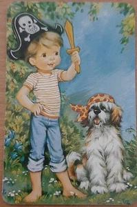 70s Vintage Blank Back Swap Card, Boy - Picture 1 of 2